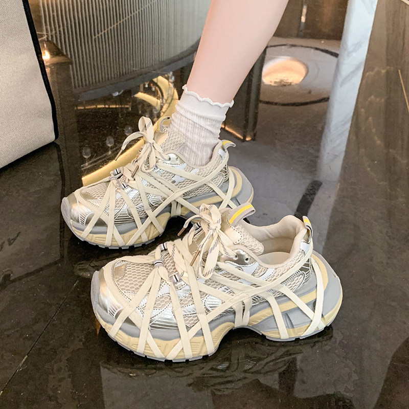 Paris Spider Internet Celebrity Dad Shoes for Women 2026 New Model Tennis Outdoor Running Shoes Vintage Dirty Casual Sneakers Trendy Paris Spider Internet Celebrity Dad Shoes for Women 2026 New Model Tennis Outdoor Running Shoes Vintage Dirty Casual Sneakers Trendy
