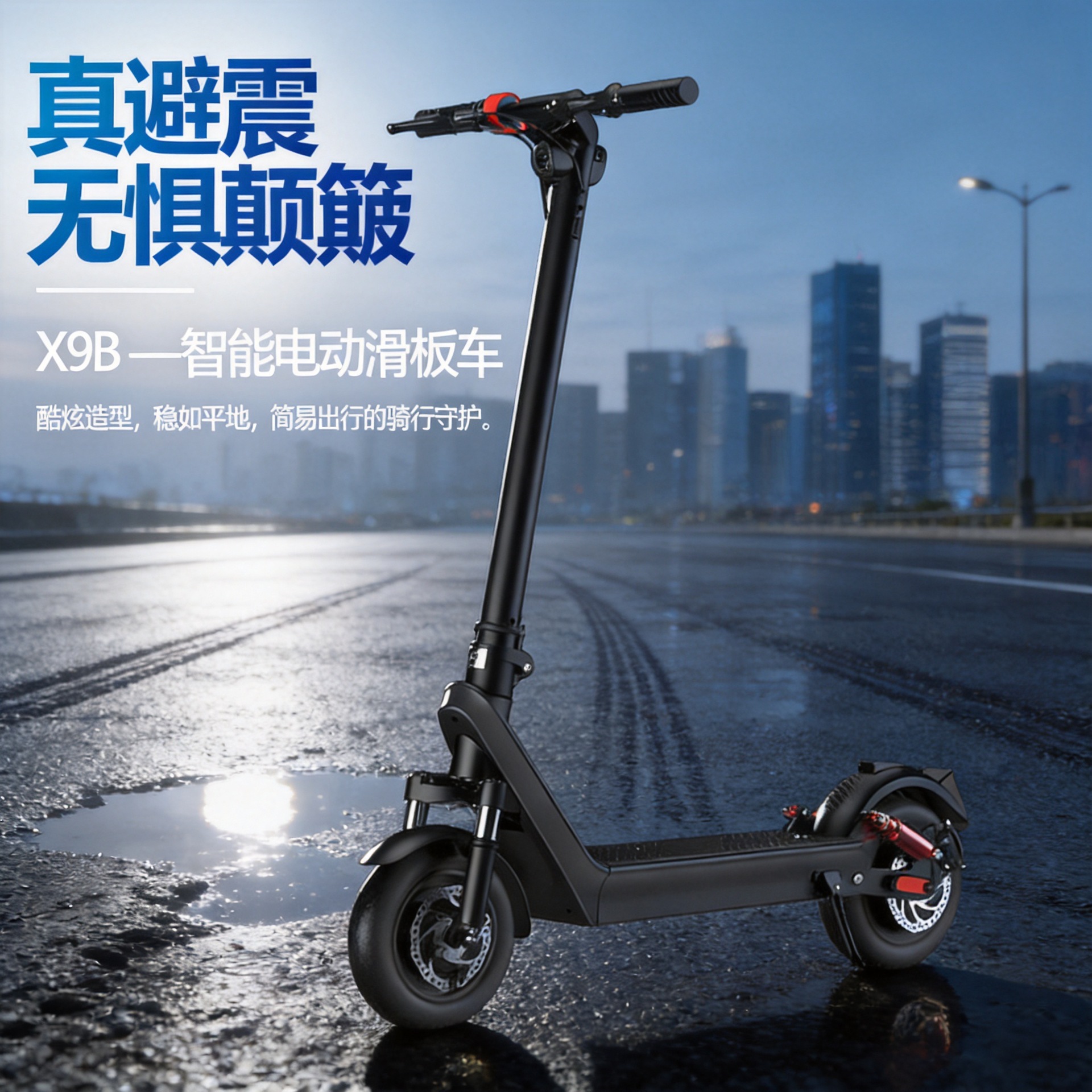 A prueba de choque transfronterizo nuevo HX feliz scooter eléctrico X9B plegable scooter adulto larga duración