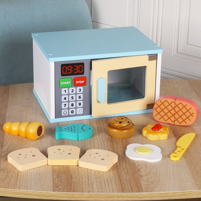 Juguetes de cocina para niños de madera simulación juego de simulación de Casa electrodomésticos cocinar y cocinar traje niños y niñas jardín de infantes