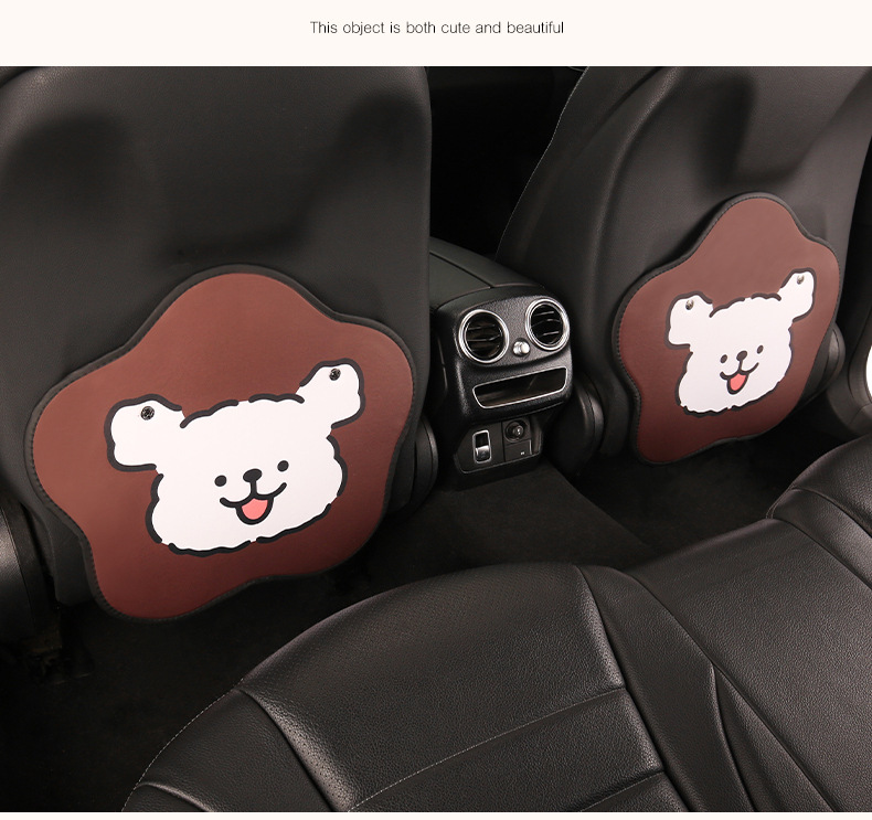 Women's Cute Cartoon Car Seat Back Anti-Kick Pad Dirty Resistant Car Rear Seat Back Anti-Stain Pad