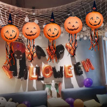 万圣节纸灯笼发光 halloween派对庭院布置装饰用品 万圣节南瓜灯