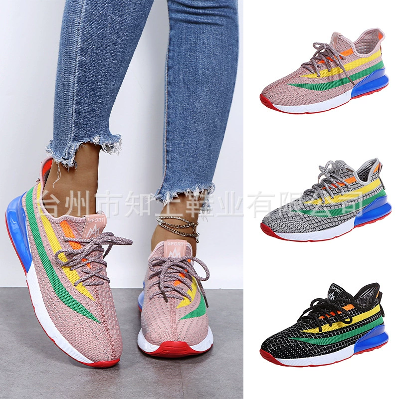 Кокосовая обувь, женская обувь, осенне-зимняя повседневная модная обувь, новые спортивные кроссовки, дышащие европейские и американские спортивные тканые туфли больших размеров