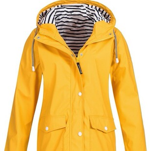 AliExpress wish Amazon full waterproof fabric jacket seven color eight yards spot men's and women's raincoats