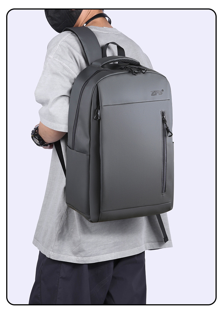 New cross-border wholesale foreign trade backpacks for men, Korean version, large-capacity schoolbags for junior and senior high school students, simple commuting computer bags Item Picture