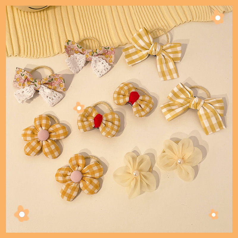 Niños lindos cuerdas de cabello rosa niñas no lastiman cuerdas de cabello de alta elasticidad correa de goma duradera niñas adornos de cabello de cola de caballo