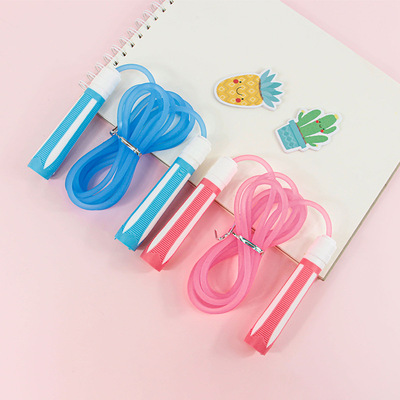 糖果色马卡龙儿童跳绳 学生健身减肥体育锻炼2.6米长可调节1234|ru