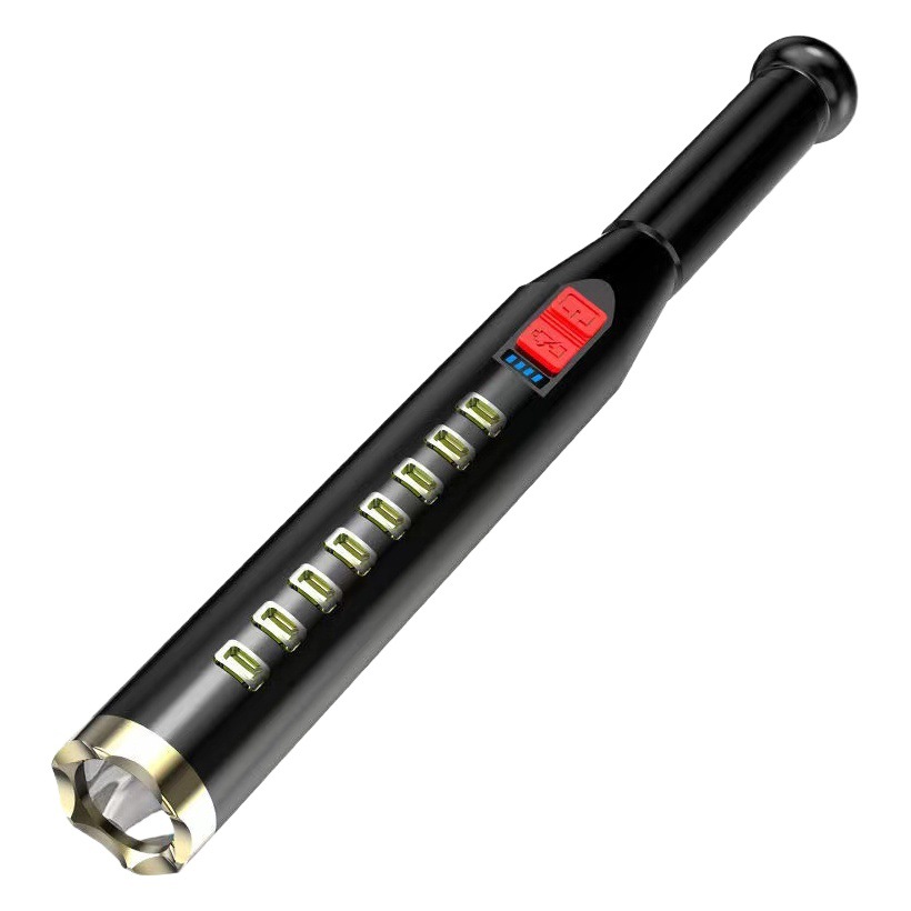 Linterna fuerte luz recargable de gran capacidad ultra-Largo auto-defensa legal arma al aire libre hogar multi-función linterna