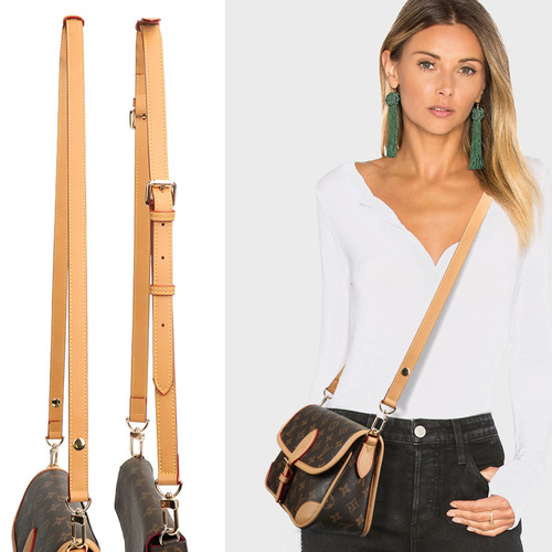 Underarm bag shoulder strap accessories mahjong bag genuine leather three-in-one single shoulder crossbody thin bag strap speedy bag transformation 1v