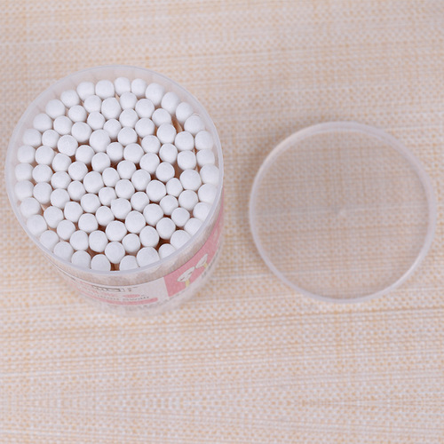 Xinlemei cotton swabs 100 boxed double-ended disposable cotton swabs for cleaning and hygienic ear-picking wooden swabs