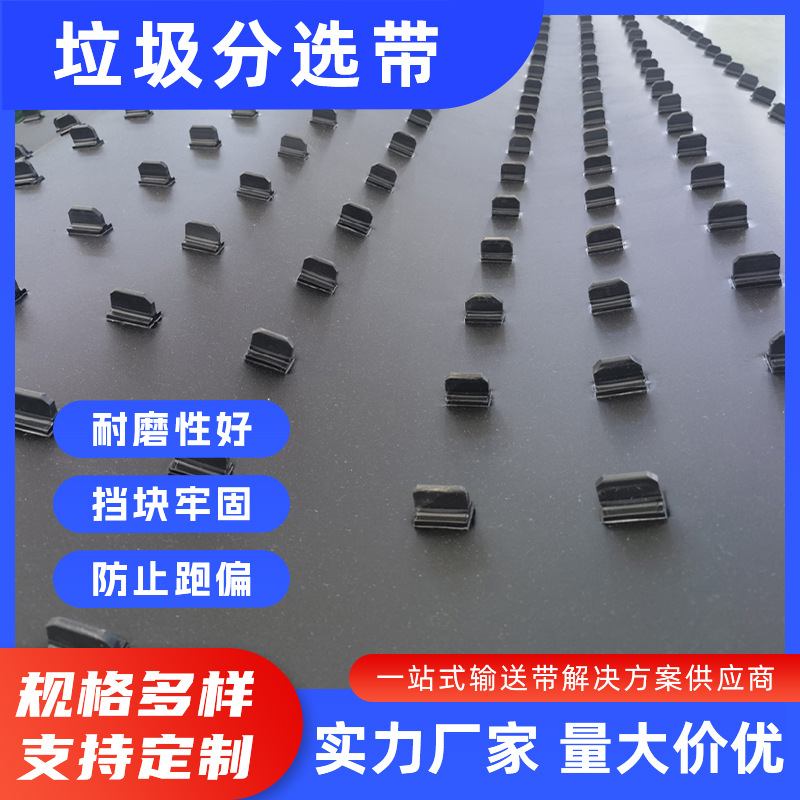 济南Annilte垃圾分选输送带高速喷气式光选机输送带加裙边挡板