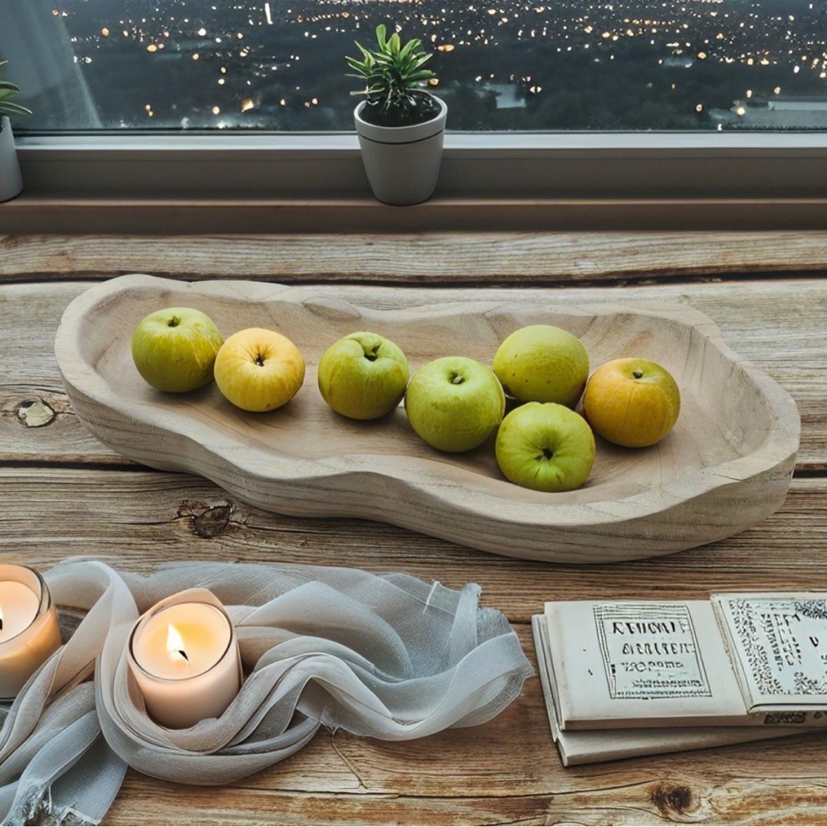 手工桐木托盘手挖木质托盘装饰收纳摆件餐桌装饰托盘原木托盘