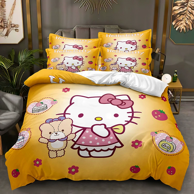Постельное бельё Hello Kitty, наволочка, комплект, Amazon, 3D, набор из 3 предметов