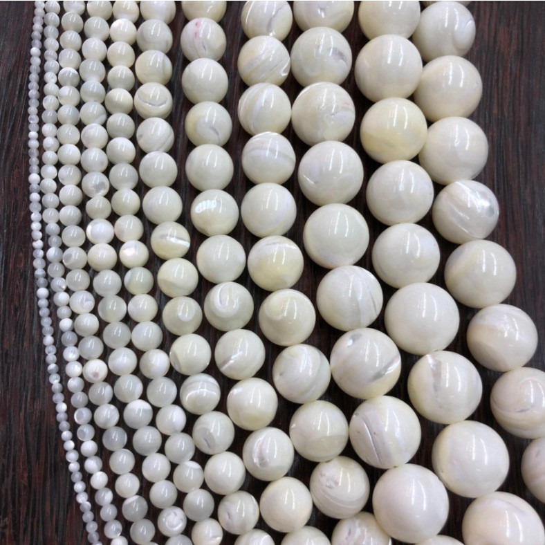 马蹄螺圆珠-白色2
