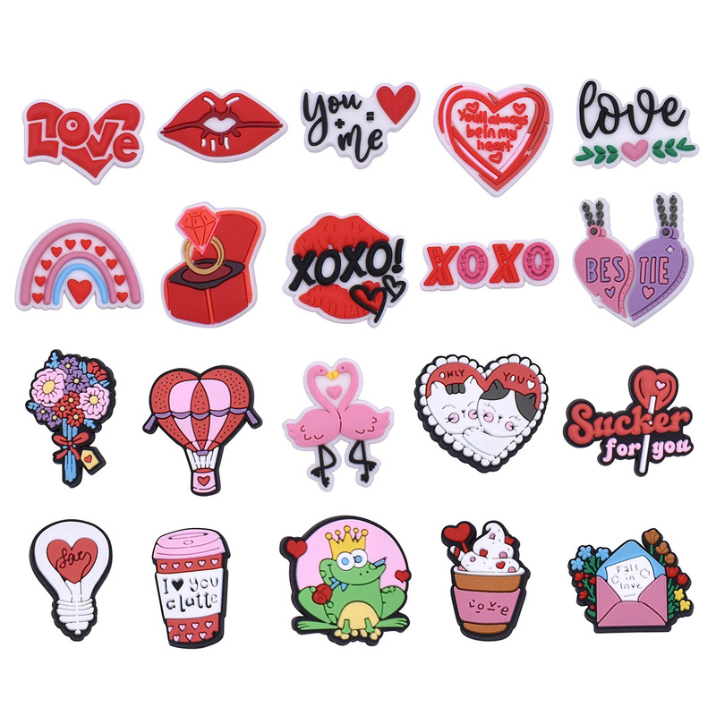 Cartoon Valentine's Day New Flat DIY Jewelry Accessories Mobile Phone Case Decoration Cute Pvc Soft Glue Patch Material