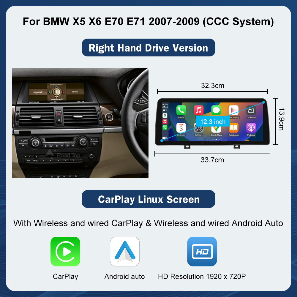 Lutot LinuX Touch Display Is Suitable for Bmw X5 X6 CCC/CIC System Car Multimedia Display