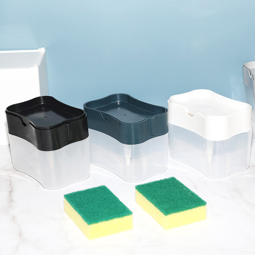 Detergent press box automatic dispenser automatic liquid box scouring pad dishwashing brush kitchen brush soap box
