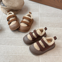 儿童加绒保暖棉鞋2025年冬季新款儿童时尚百搭休闲鞋中大童棉鞋潮