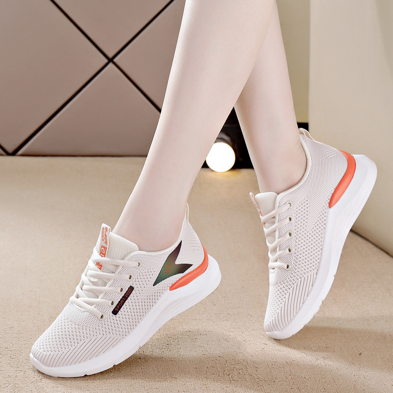Sports Shoes for Women 2025 Spring New Style Soft-Soled Mom Shoes Korean Style Mesh Hiking Shoes Versatile Casual Shoes for Women Trendy