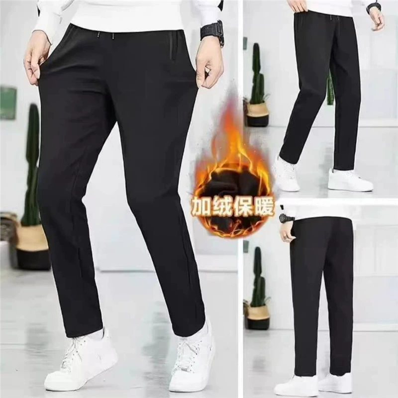 Плюшевые толстые осенние и зимние наружные мужские и женские ветрозащитные, водонепроницаемые и защищенные от холода, теплые брюки большого размера с прямым рукавом, повседневные брюки