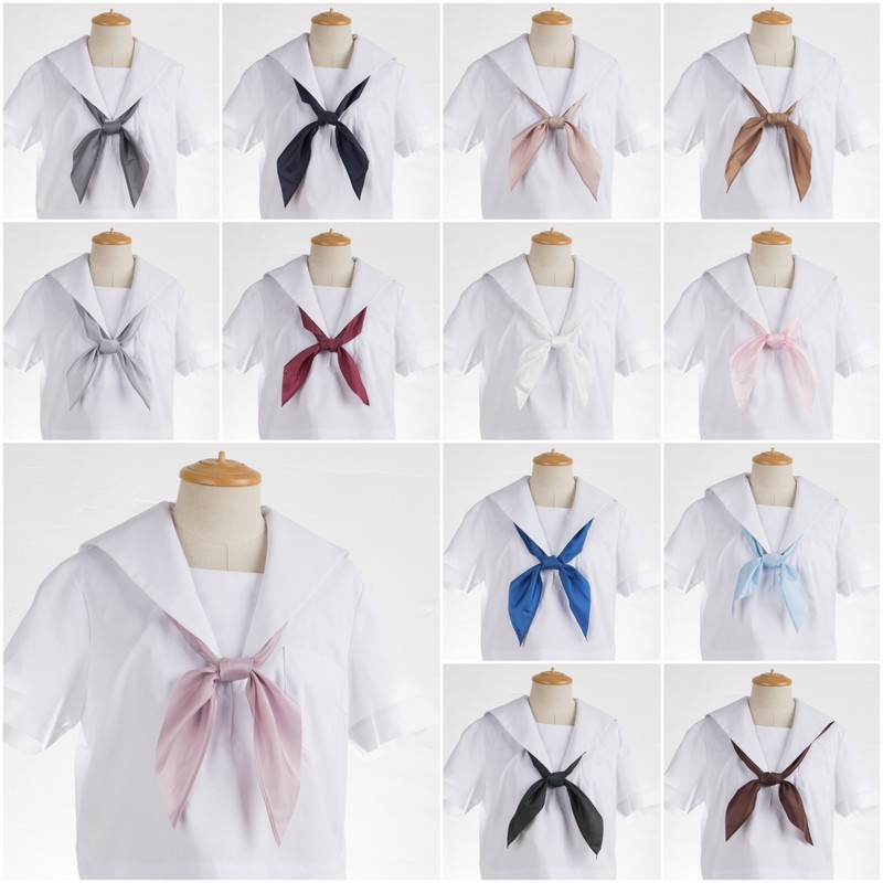 JK uniform triangle Scarf Snapdragon Bowtie Sailor Scarf Aqua Red Bowtie machining customized