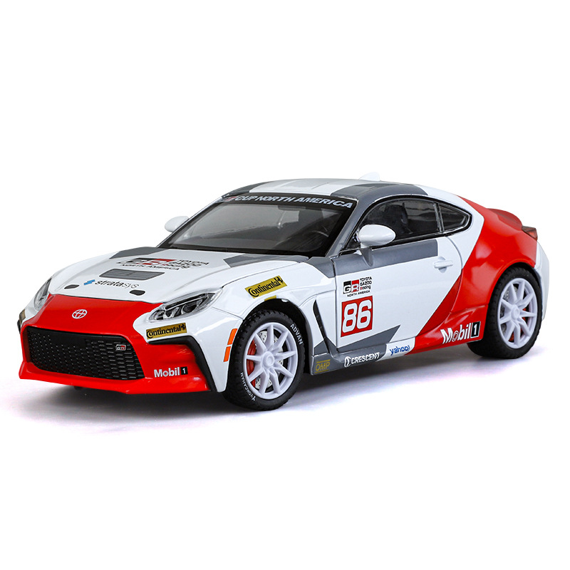 Li Jiaxin modelo de coche de aleación 1:24GR86 versión de la carretera coche deportivo con retroceso coche de juguete modelo de efecto de sonido