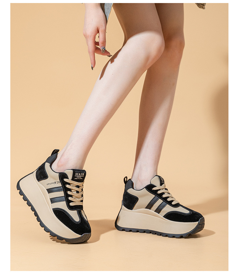Ténis chunky dad com plataforma sapatos moda feminina_voghion.com