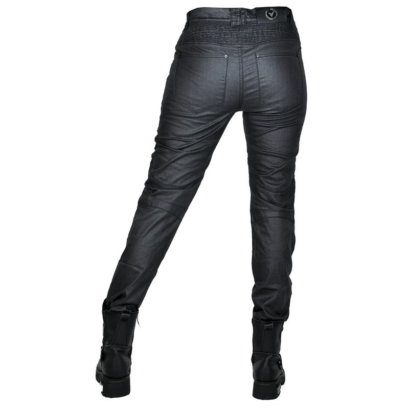 VOLERO pantalones vaqueros de la motocicleta retro máquina de recubrimiento delgado pantalones de coche de carreras de motos de equitación pantalones anti-caída para las mujeres