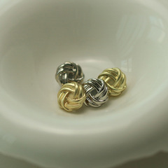 Yisen ESSTUDIO Metal Braided Knot Metal Button Clothing Small Buttons Shirt Cuff Collar Top Summer Dress Button