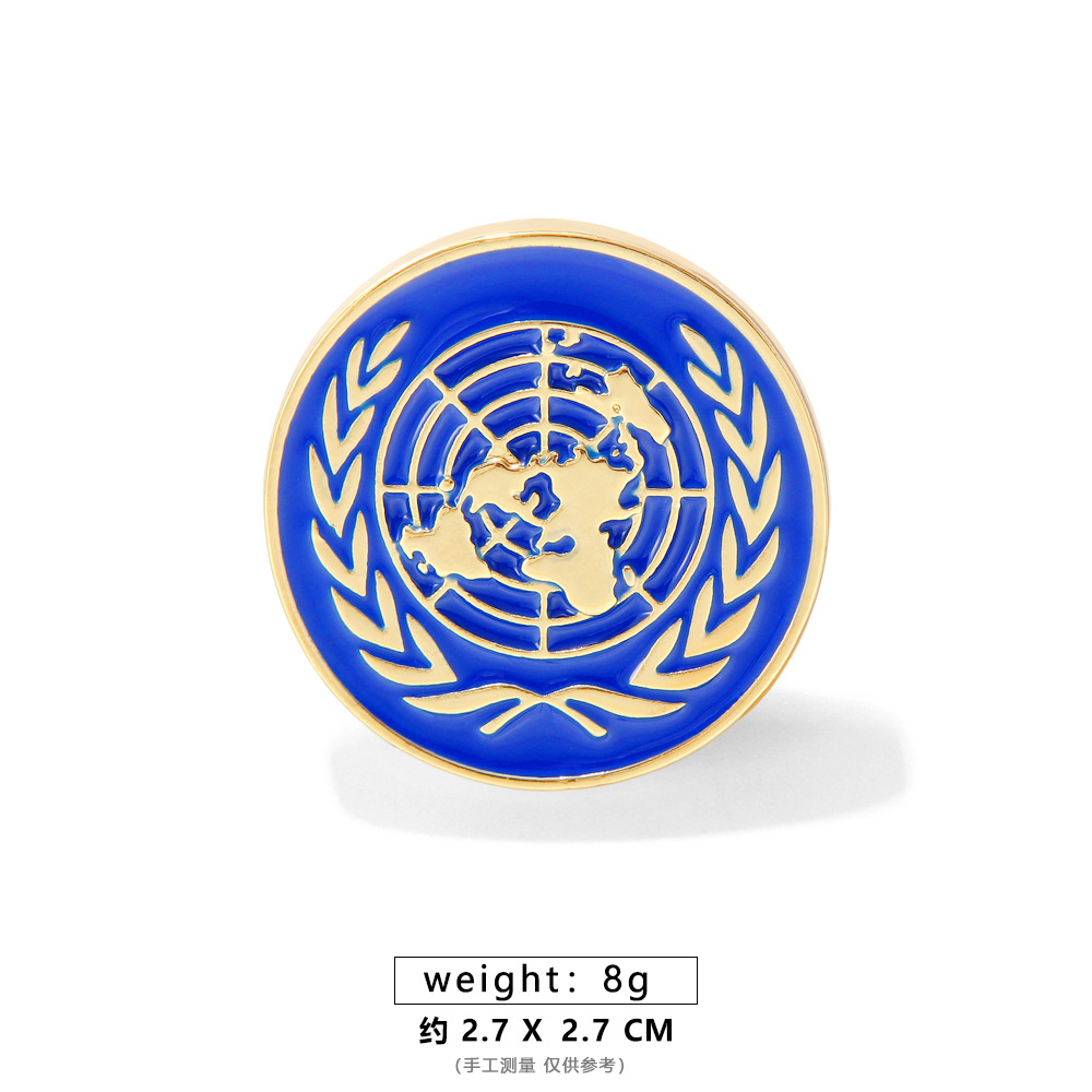 国連持続可能な開発勲章ブローチメタルピンカラフルなオイルドロップエナメルバッジ記念バッジ在庫あり