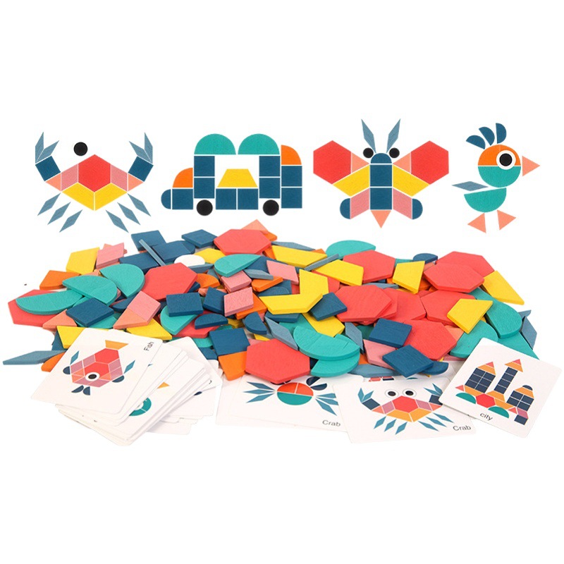 180 piezas de madera creativa puzzle juguete infantil puzzle