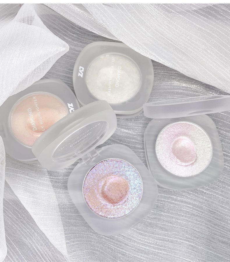 CVZ Highlighter Contouring Plate, Highlighter Powder Compact, Mashed Potatoes, Diamond Highlighter Powder, Gradient Highlighter Nude Makeup, brightening and sparkling girls undefined