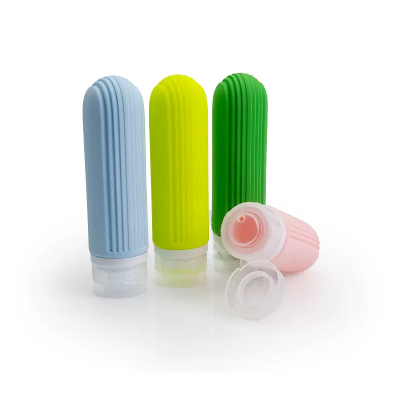 新款条纹分装小样瓶 旅行便携沐浴露洗发水收纳瓶 硅胶条纹分装瓶