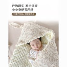 婴儿包被秋冬新生加厚豆豆产房宝宝春秋棉新生儿初生襁褓包裹