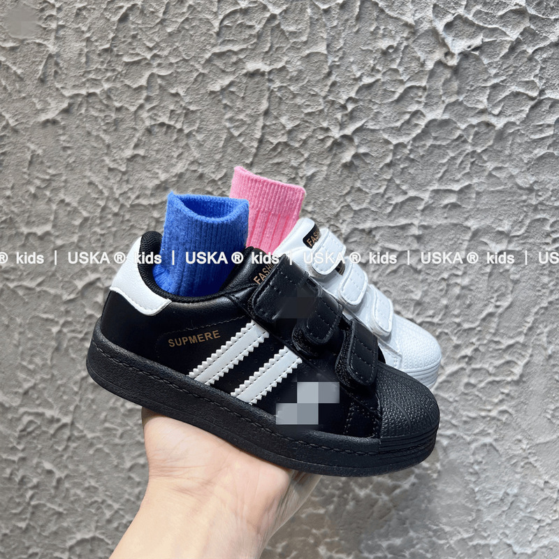 Shell-Toe Boys' White Sneakers, Girls' Genuine Leather Sneakers, Korean-Style Children's Sports Shoes, Breathable Kids' Shoes for Spring and Autumn 2026