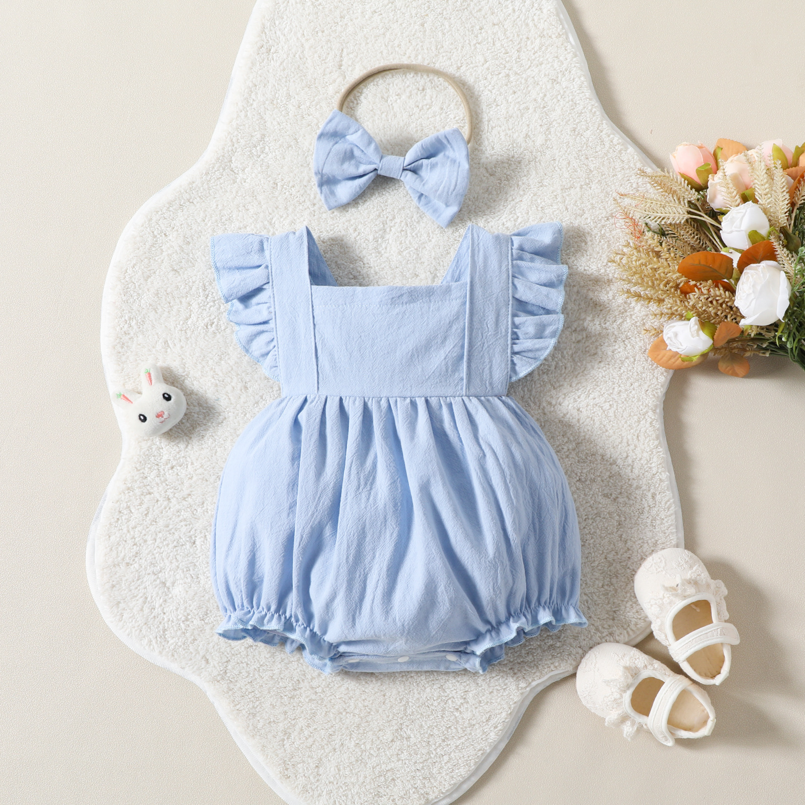 Cute Solid Color Polyester Girls Jumpsuits display picture 21