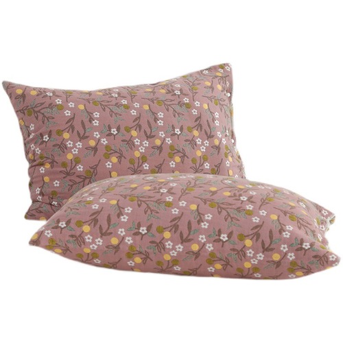 A pair of pillowcases, cotton single large size 52X78cm pure cotton thickened breathable pillowcase single couple European style