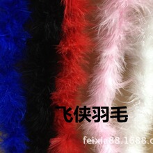 加厚火鸡平板羽毛绒条 鸵鸟毛条白色 火鸡毛条 羽毛绒条 手毛2米