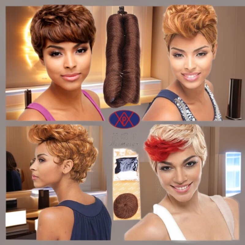 Wig Wholesale 28-Piece Set of Real Hair Wigs, Hair Extensions, Export Style 28Pcs Janet Hair Real Hair Wigs