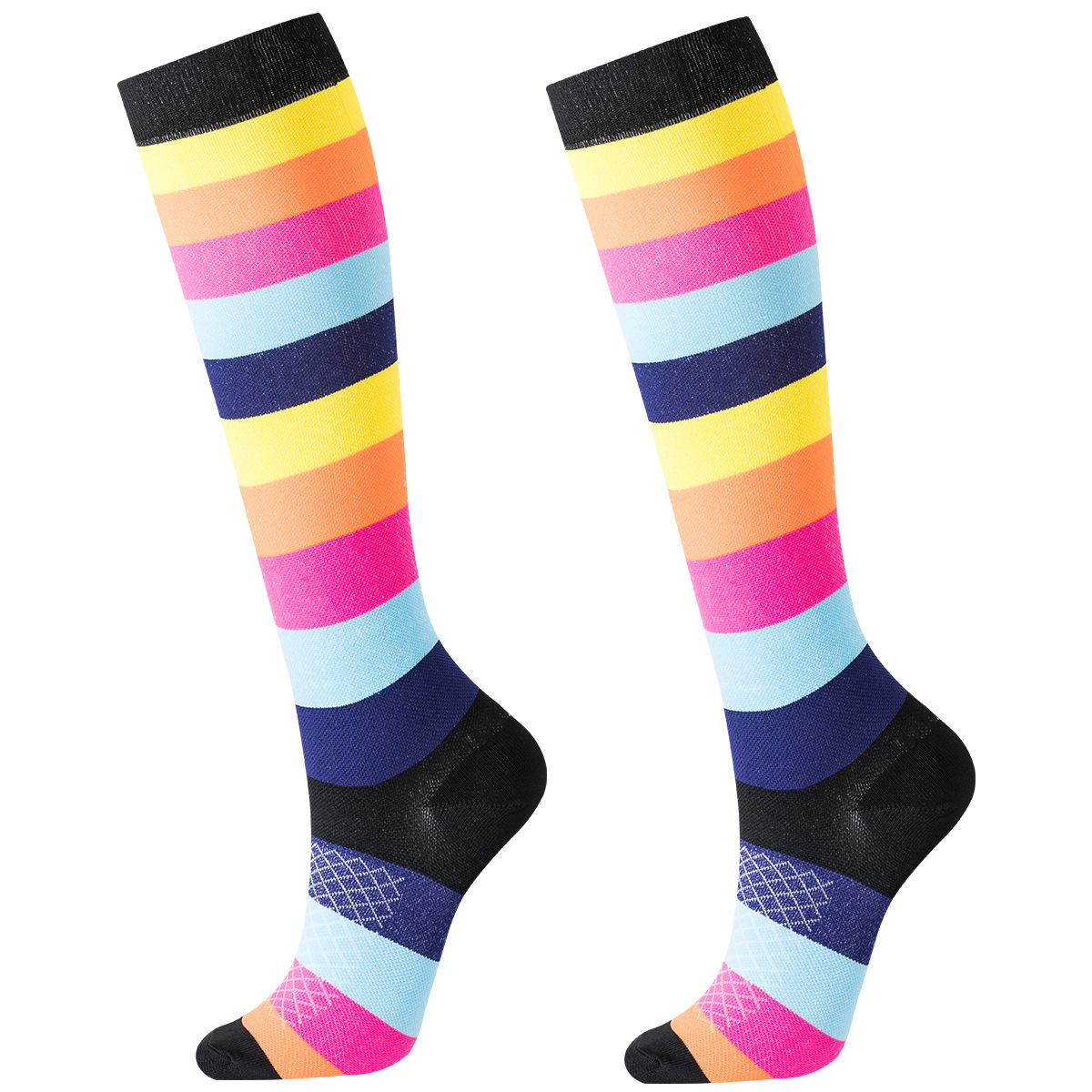 8 calcetines de compresión deportiva dobles