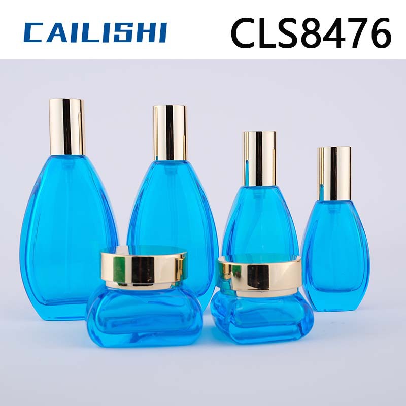 30ml配泵头瓶，50ml乳液泵头电镀金色盖子白色泵头扁瓶化妆品包装