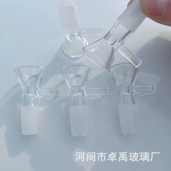 Cross-Border High Borosilicate Glass Pipe 14mm Hookah Accessories Smoke Gun Accessories Transparent Small Pipe 14 Plug Glass Pipe