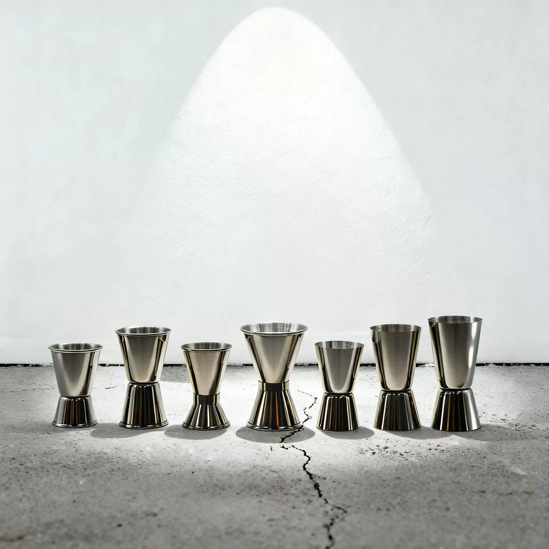 工厂供应25/50毫升优质不锈钢量杯酒吧量酒杯双头盎司杯调酒计量