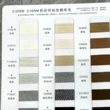 羊毛棉 2/48支 50%长绒棉 50%RWS责任羊毛 70S毛条  有色毛纱线