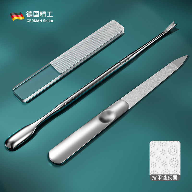 Uñas barbadas cortadoras de uñas Nail Forceps Tool Set de acero inoxidable cuero muerto cortador de uñas alemán doble cabeza image 11