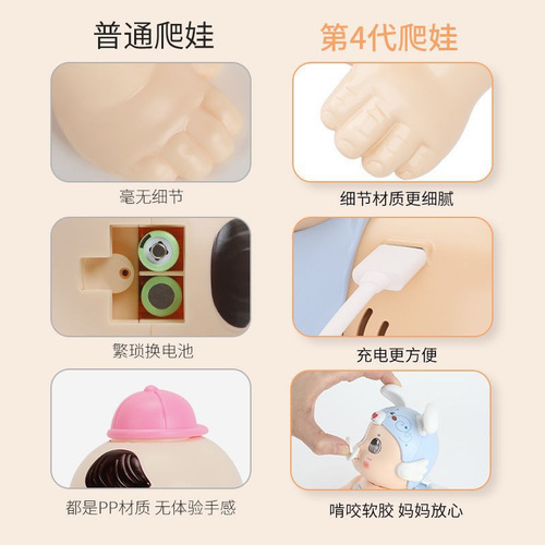 Crawling Toys for Infants and Toddlers 0-1 Years with Ultra-Long Battery Life, Baby Learning to Crawl and Stand, Charging Educational and Fun Toys