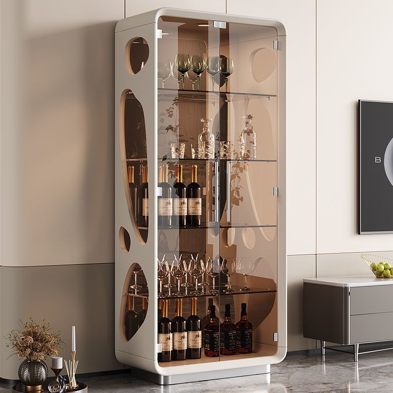 Wine Cabinet Against the Wall Modern Minimalist Restaurant Sideboard Home Living Room Glass Cabinet Integrated Lock Display Cabinet Red Wine Cabinet