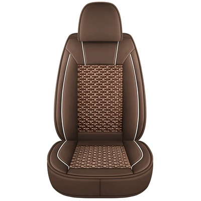 Cover Summer Ice Silk Seat Cushion — Universal seat cover - front-row-single-seat-premium-coffee-a-complete-set-of-five-seats