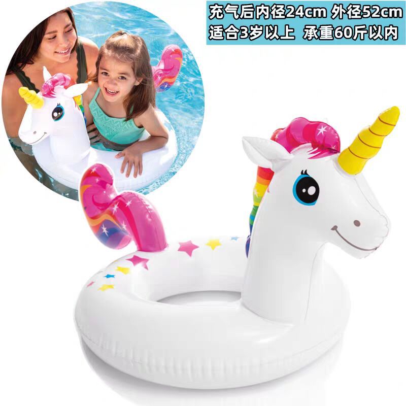 Anillo de natación inflable para niños de 3 a 10 años, anillo para axila, salvavidas grueso para niños pequeños, anillo flotante de dibujos animados, unicornio dinosaurio image 18