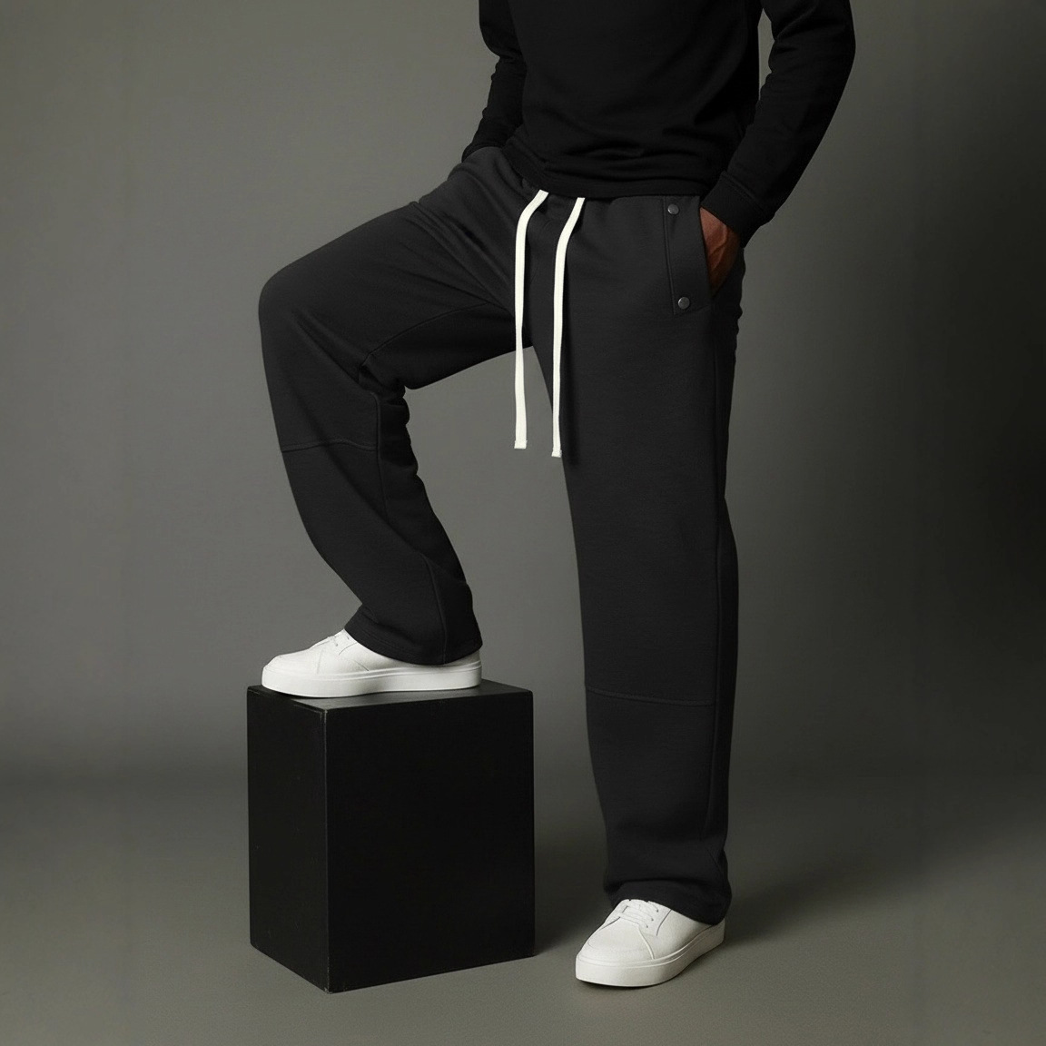 Pantalon de survêtement ample et résistant pour homme, coupe droite, style américain, idéal pour les activités de plein air. Belle tenue._voghion.com