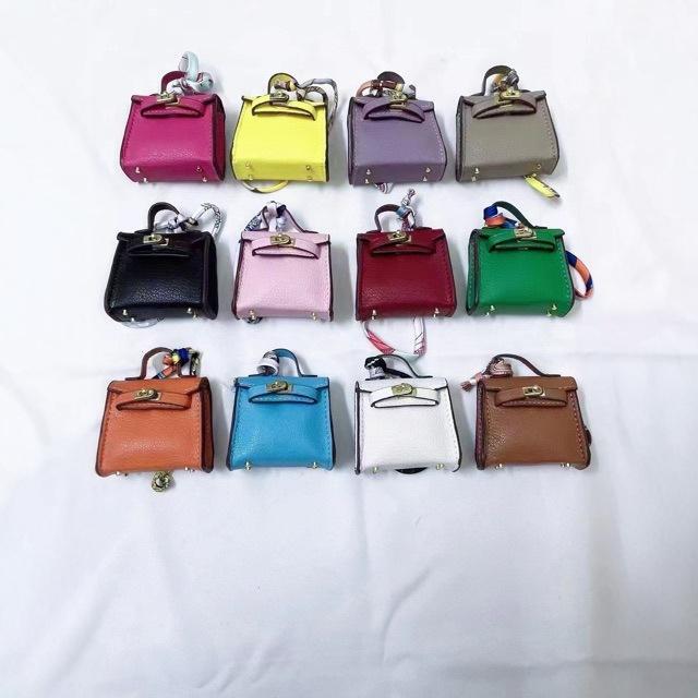 Cross-Border New Small Kelly Bag Pendant Pu Small Pendant Women's Bag Accessories Key Pendant Car Accessories Guangzhou Manufacturer